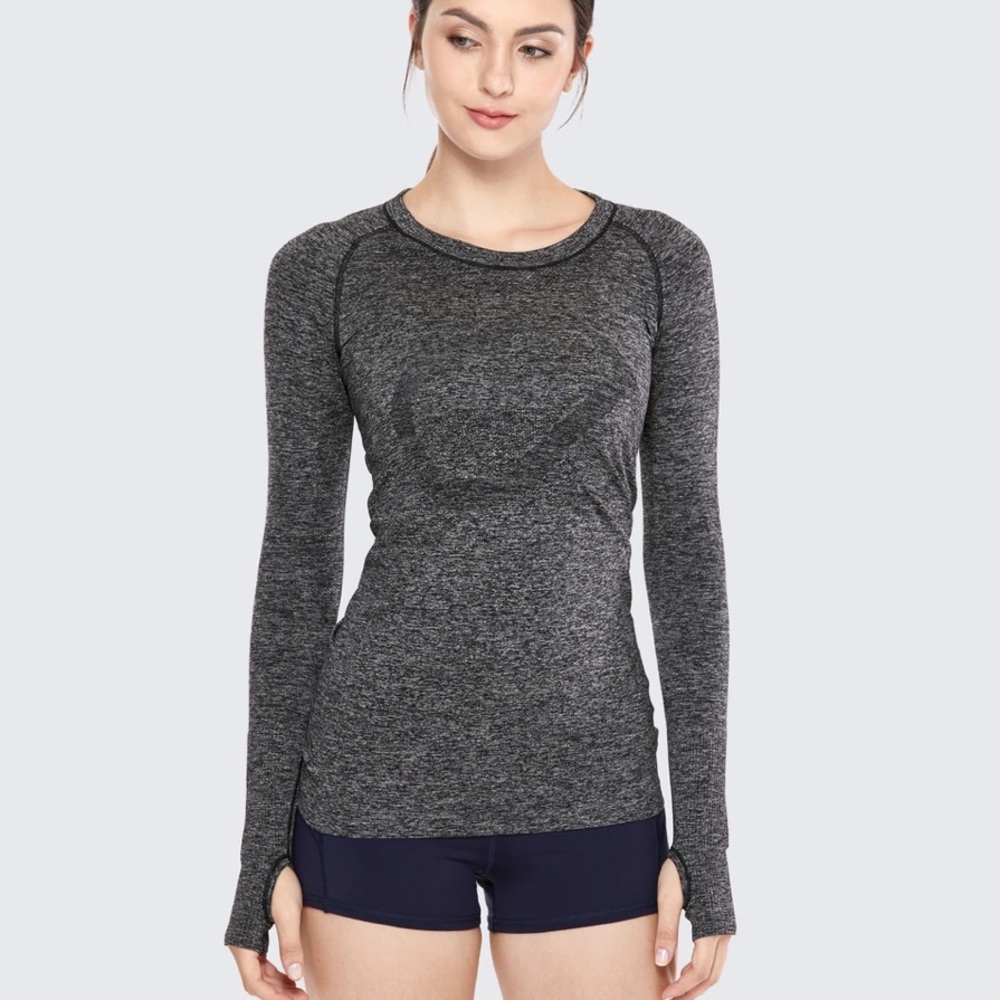 CRZ Yoga Seamless Long Sleeve Slim Fit Workout Top